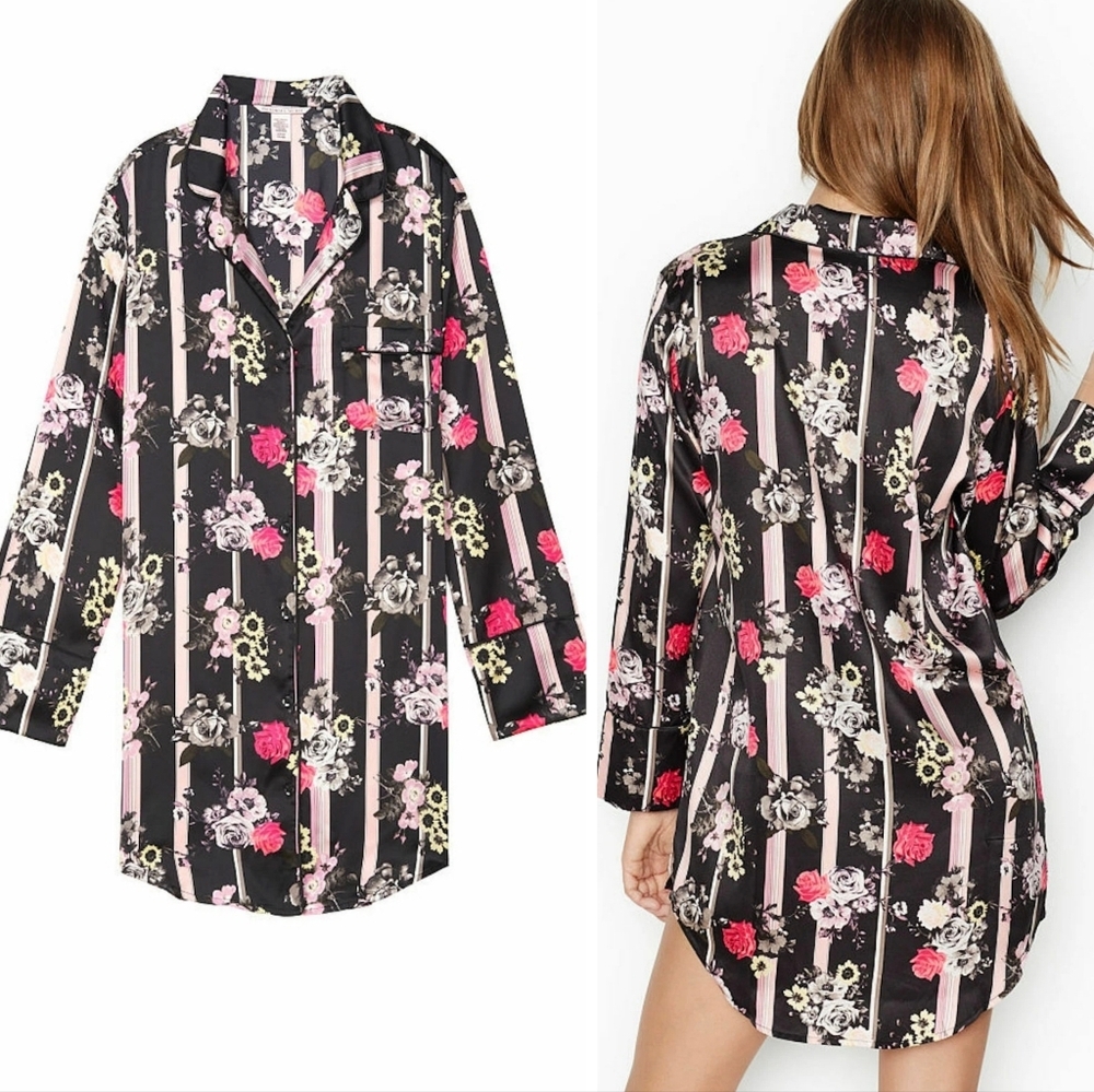 Victoria's Secret Floral Night Shirt Size M